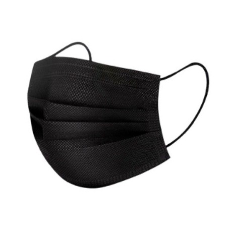 MASCARILLA NEGRA 3P.50u.