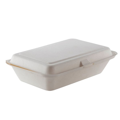 [2004] CAJA ALIMENTO COMPOSTABLE SIN DIV.9"x6"(uxc500)900ml.