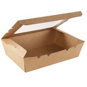 CAJA KRAFT C/VENT.1600ml. 19x13x6cm(uxc200)