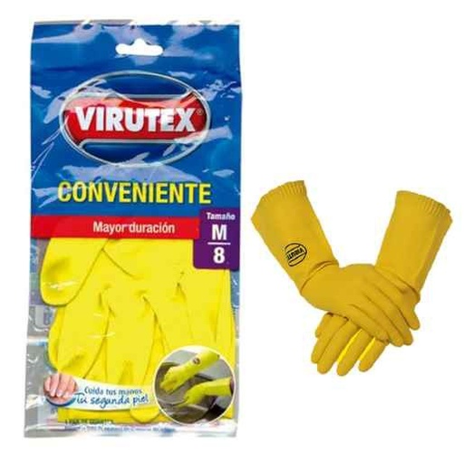 [6021] GUANTE LATEX AMARILLO T-M Virutex