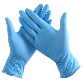 [4051] GUANTE NITRILO AZUL T-M  x100u.