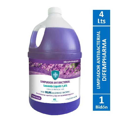 [4532] LIMPIADOR ANTIBAC LAVANDA 4lt. Difem