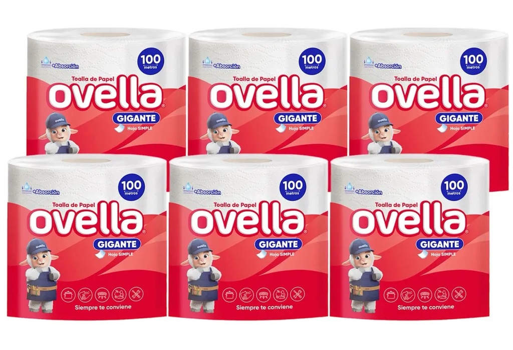 MANGA TOALLA PREPIC.x100mt.x6R.Ovella | MYS