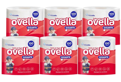 [9001] MANGA TOALLA PREPIC.x100mt.x6R.Ovella