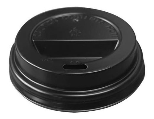 [2074] TAPA VASO POLIP. NEGRA 8oz.x 50u.(uxp50)(uxc1000)