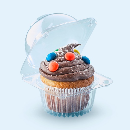 [720100] CUPCAKE SINGLE 1 C/TAPA TRANSP.(uxc600)
